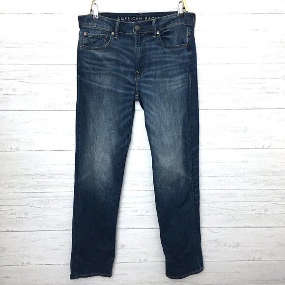 American Eagle Jeans Men's Flex Relaxed Straight Leg Stretch size 32 x 34 - Picture 12 of 13